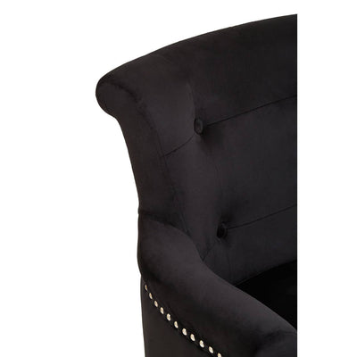 Noosa & Co. Living Doucet Black Velvet Chair With Ring Back House of Isabella UK