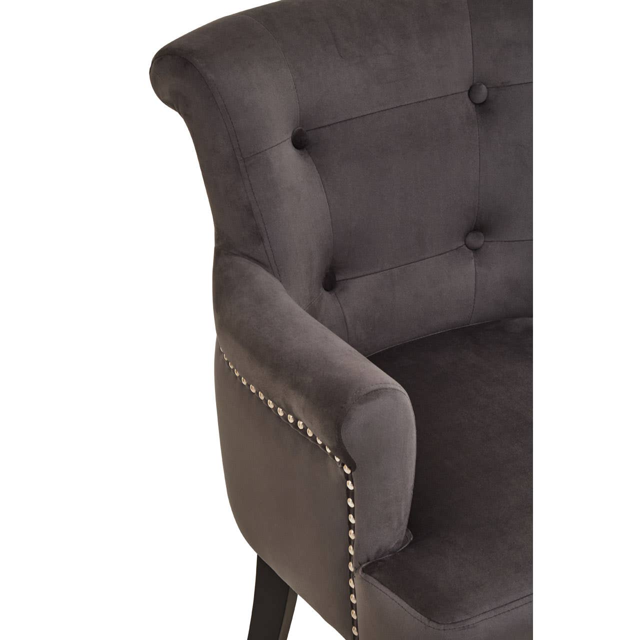 Noosa & Co. Living Doucet Grey Velvet Chair With Ring Back House of Isabella UK