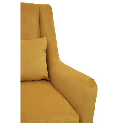 Noosa & Co. Living Doucet Yellow Velvet Chair With Gold Finish Legs House of Isabella UK