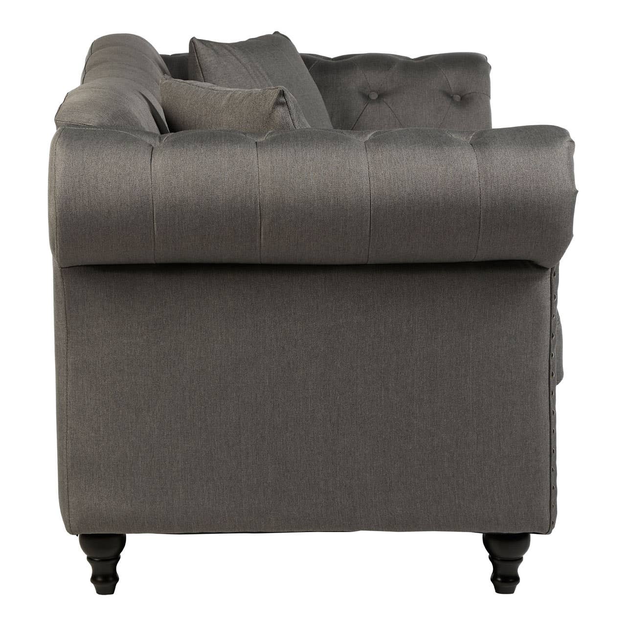 Noosa & Co. Living Fable 2 Seat Grey Chesterfield Sofa House of Isabella UK