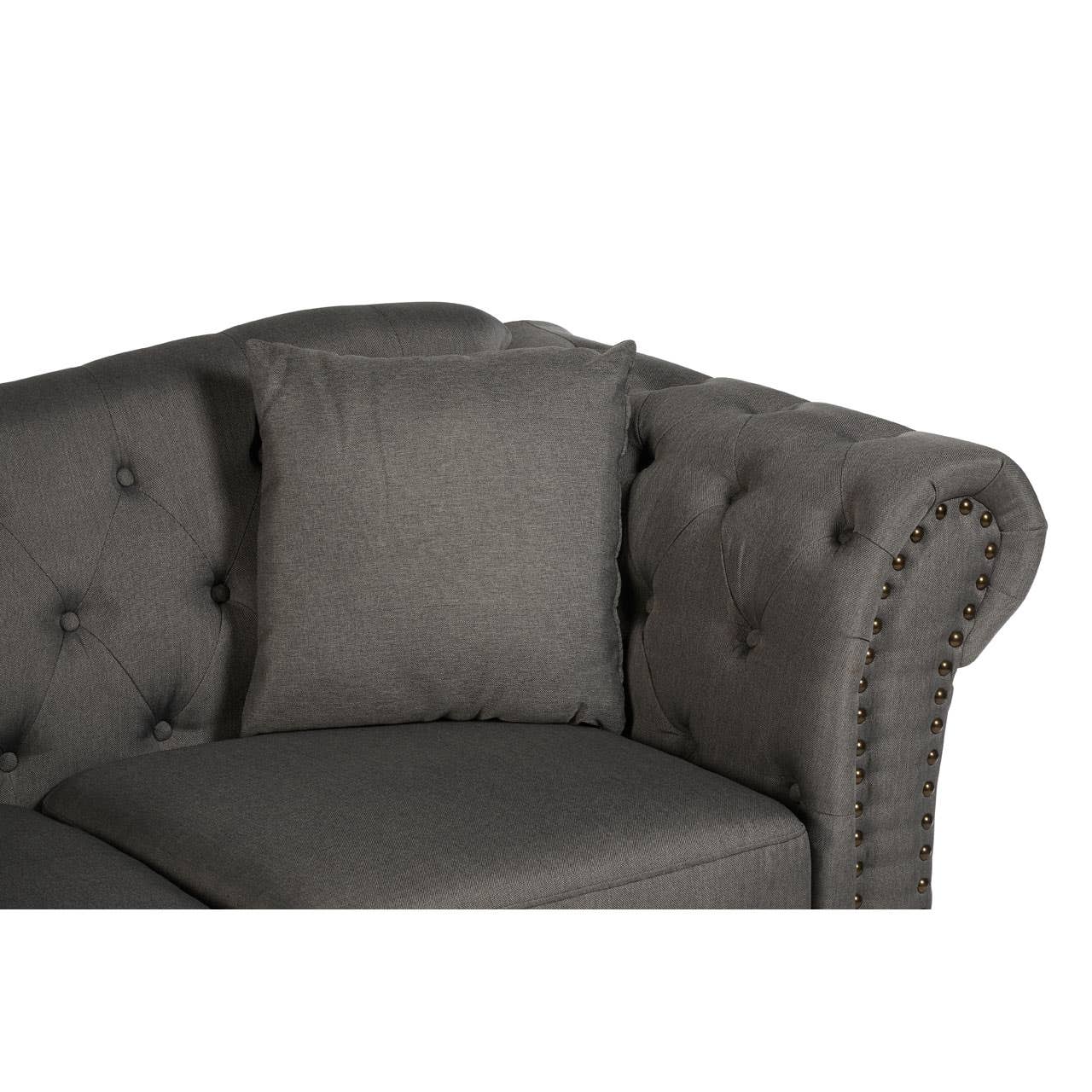 Noosa & Co. Living Fable 2 Seat Grey Chesterfield Sofa House of Isabella UK