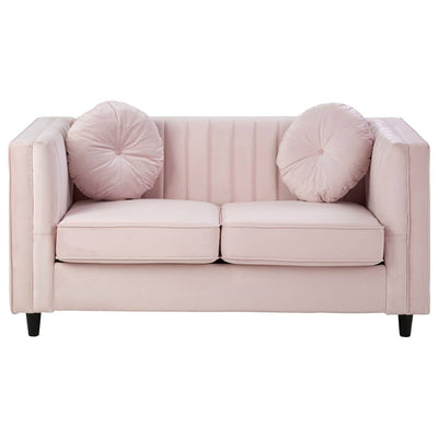 Noosa & Co. Living Farah 2 Seat Pink Velvet Sofa House of Isabella UK