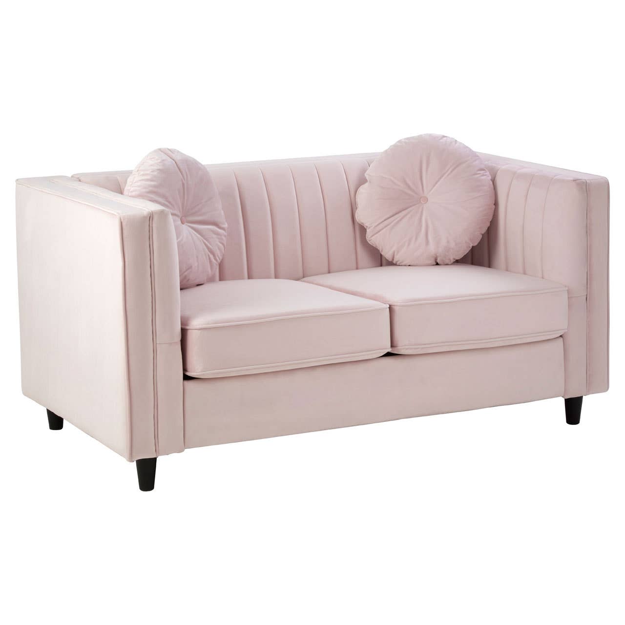 Noosa & Co. Living Farah 2 Seat Pink Velvet Sofa House of Isabella UK