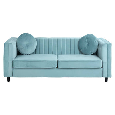 Noosa & Co. Living Farah 3 Seat Midnight Green Velvet Sofa House of Isabella UK