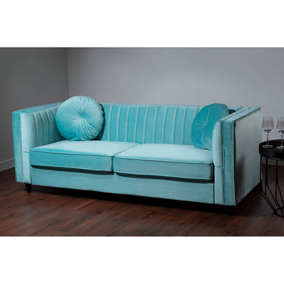 Noosa & Co. Living Farah 3 Seat Midnight Green Velvet Sofa House of Isabella UK