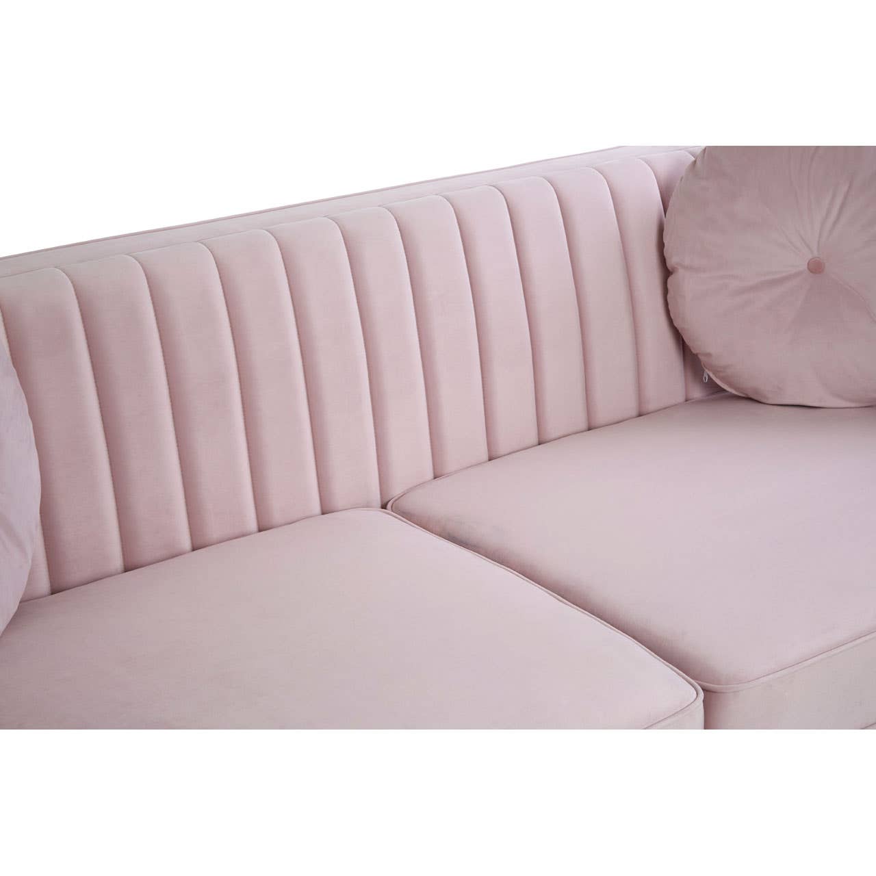 Noosa & Co. Living Farah 3 Seat Pink Velvet Sofa House of Isabella UK
