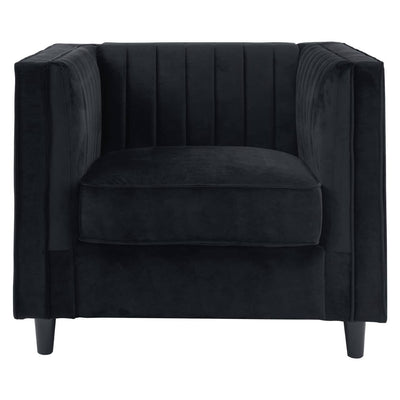 Noosa & Co. Living Farah Black Velvet Chair House of Isabella UK