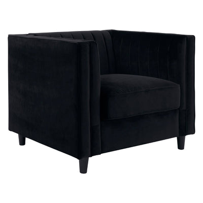 Noosa & Co. Living Farah Black Velvet Chair House of Isabella UK