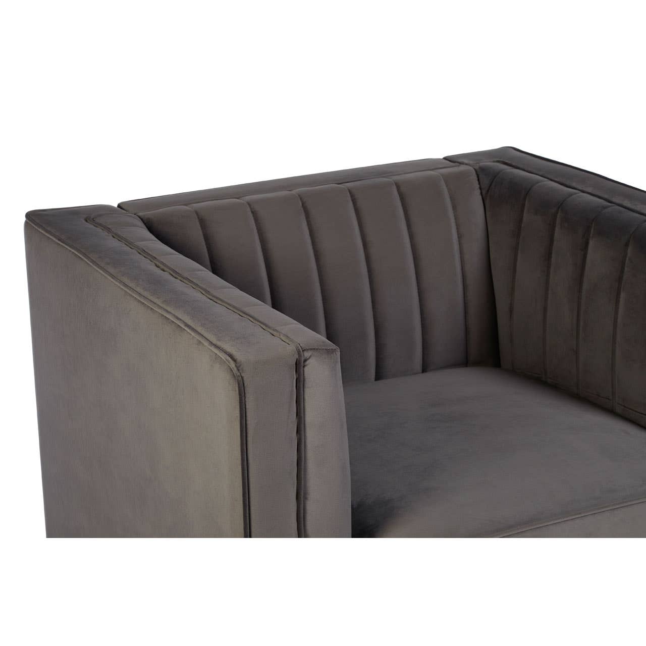 Noosa & Co. Living Farah Grey Velvet Chair House of Isabella UK