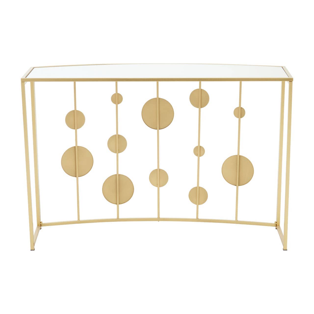Noosa & Co. Living Farran Gold Finish Console Table With Mirror House of Isabella UK
