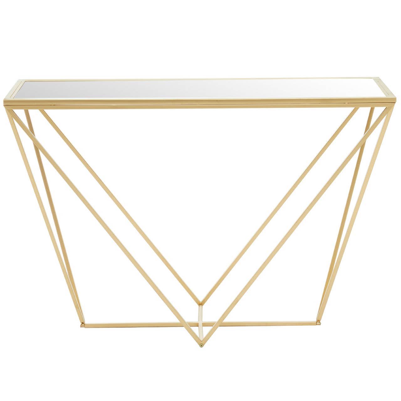 Noosa & Co. Living Farran Gold Finish Round Console Table House of Isabella UK