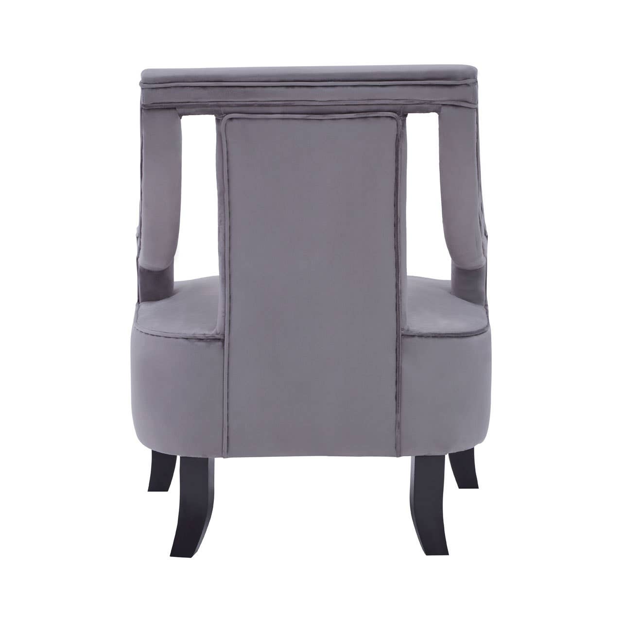 Noosa & Co. Living Faye Grey Velvet Chair With Wooden Legs House of Isabella UK