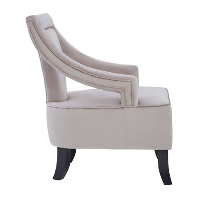 Noosa & Co. Living Faye Mink Velvet Chair With Wooden Legs House of Isabella UK