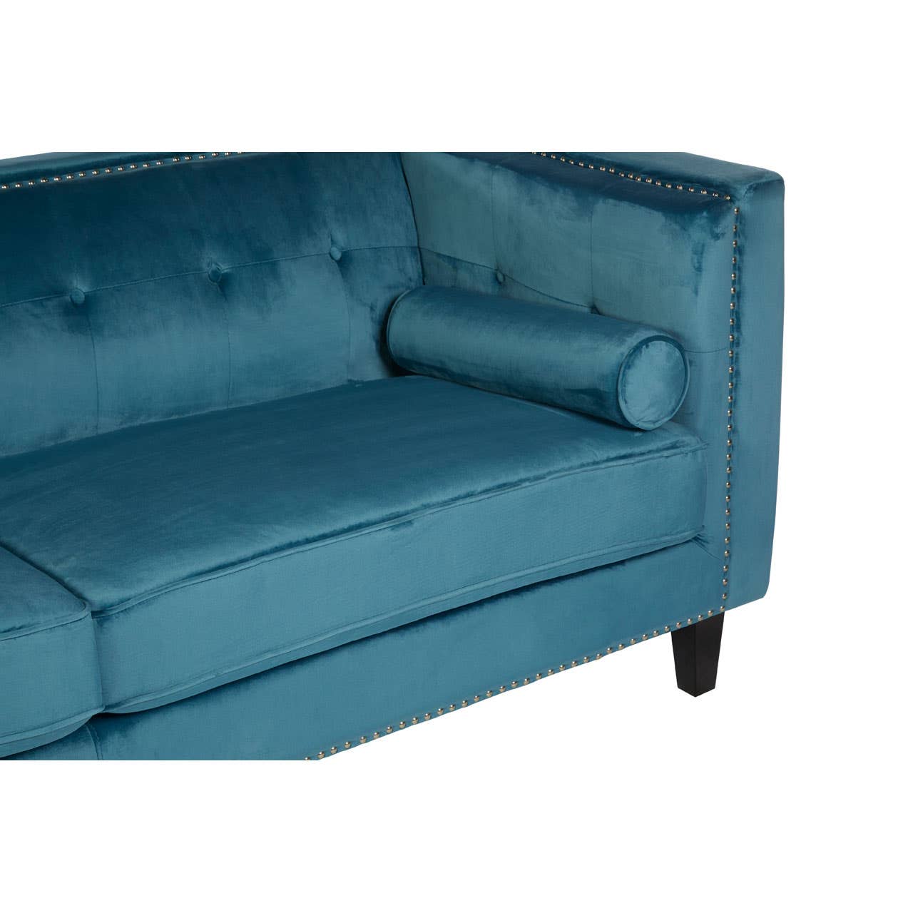 Noosa & Co. Living Felisa 3 Seat Blue Velvet Sofa House of Isabella UK