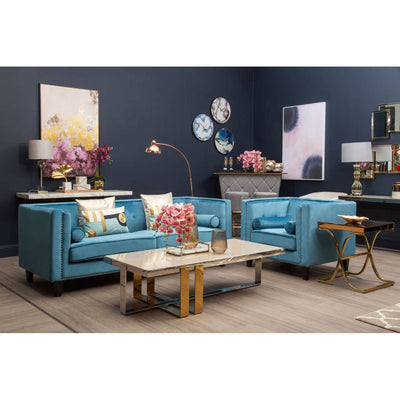 Noosa & Co. Living Felisa Blue Velvet Chair House of Isabella UK