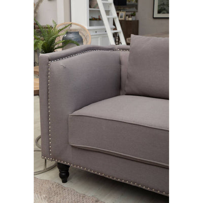 Noosa & Co. Living Feya 2 Seat Grey Fabric Sofa House of Isabella UK