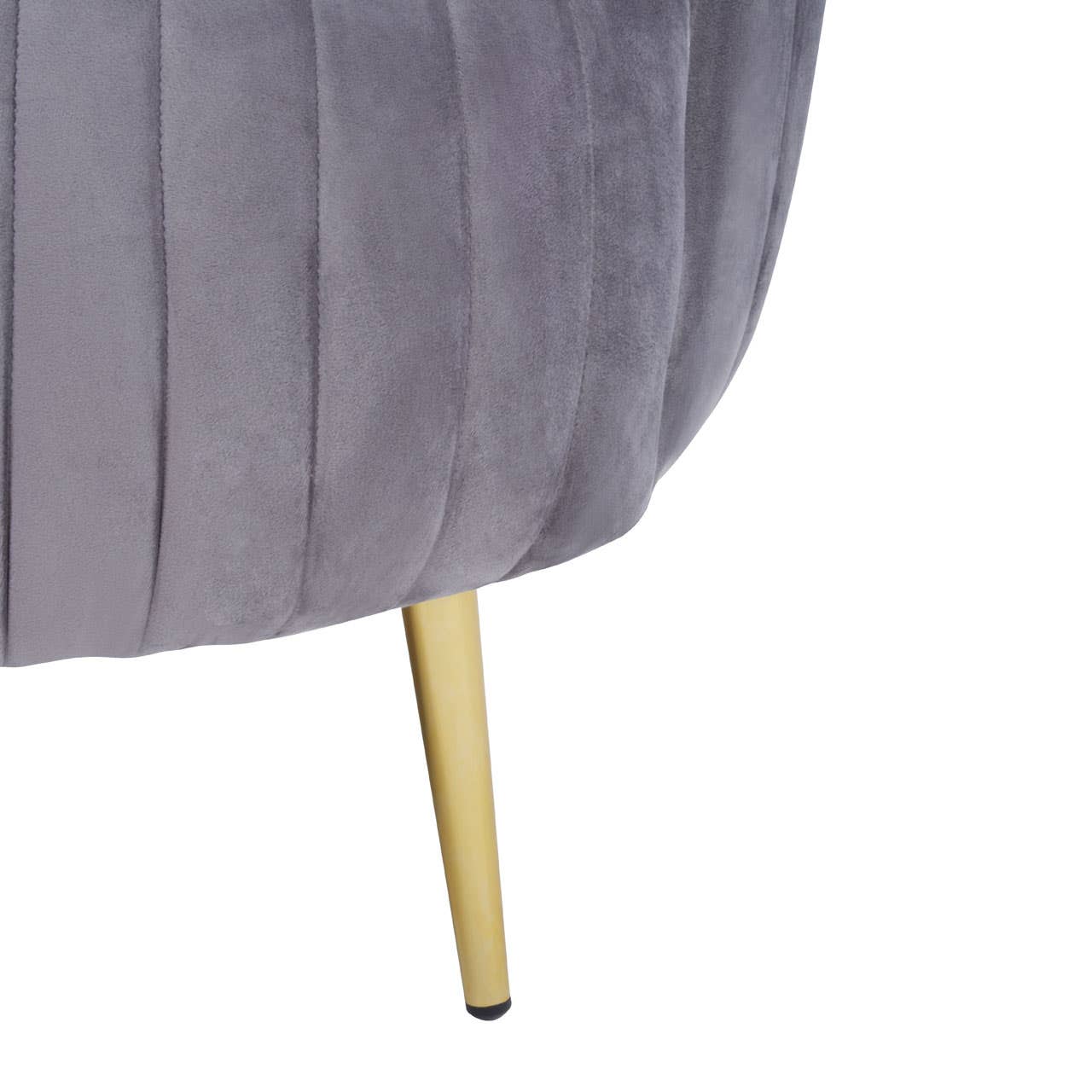 Noosa & Co. Living Florina Grey Velvet Chair With Gold Legs House of Isabella UK