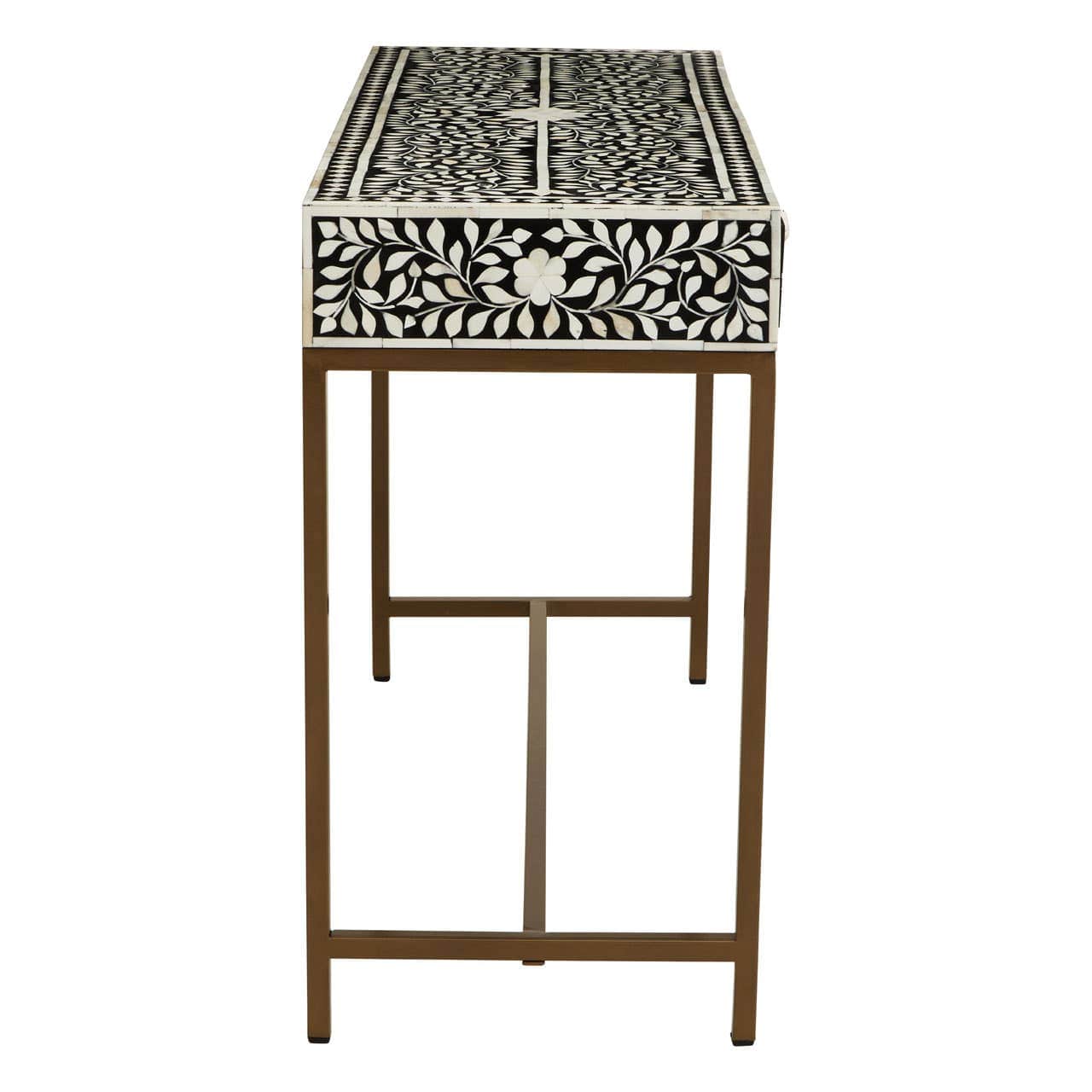 Noosa & Co. Living Fusion Console Table With Gold Finish Legs House of Isabella UK
