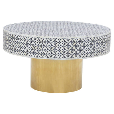 Noosa & Co. Living Fusion Round Coffee Table With Gold Base House of Isabella UK