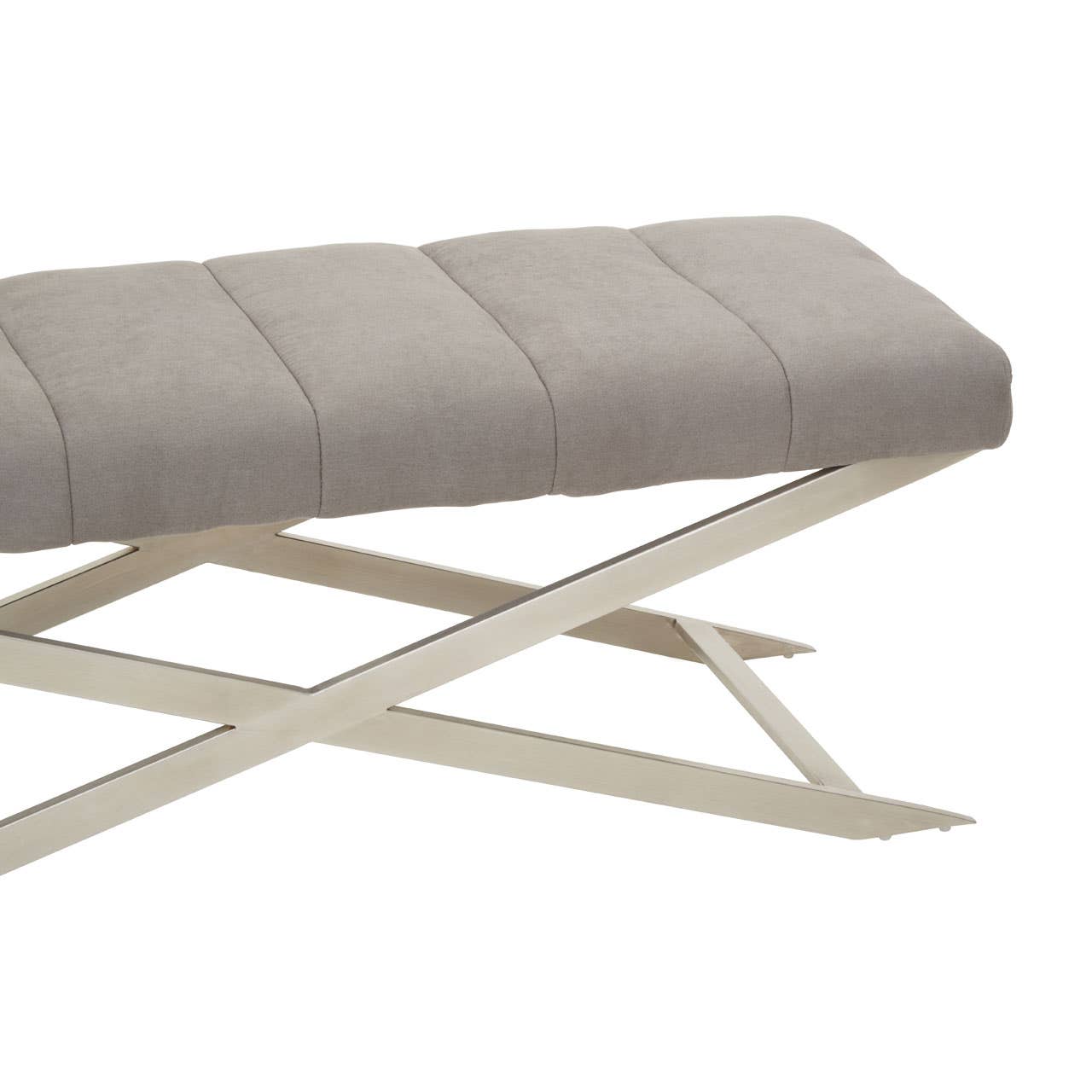 Noosa & Co. Living Gilden Grey Bench With Cross Base House of Isabella UK