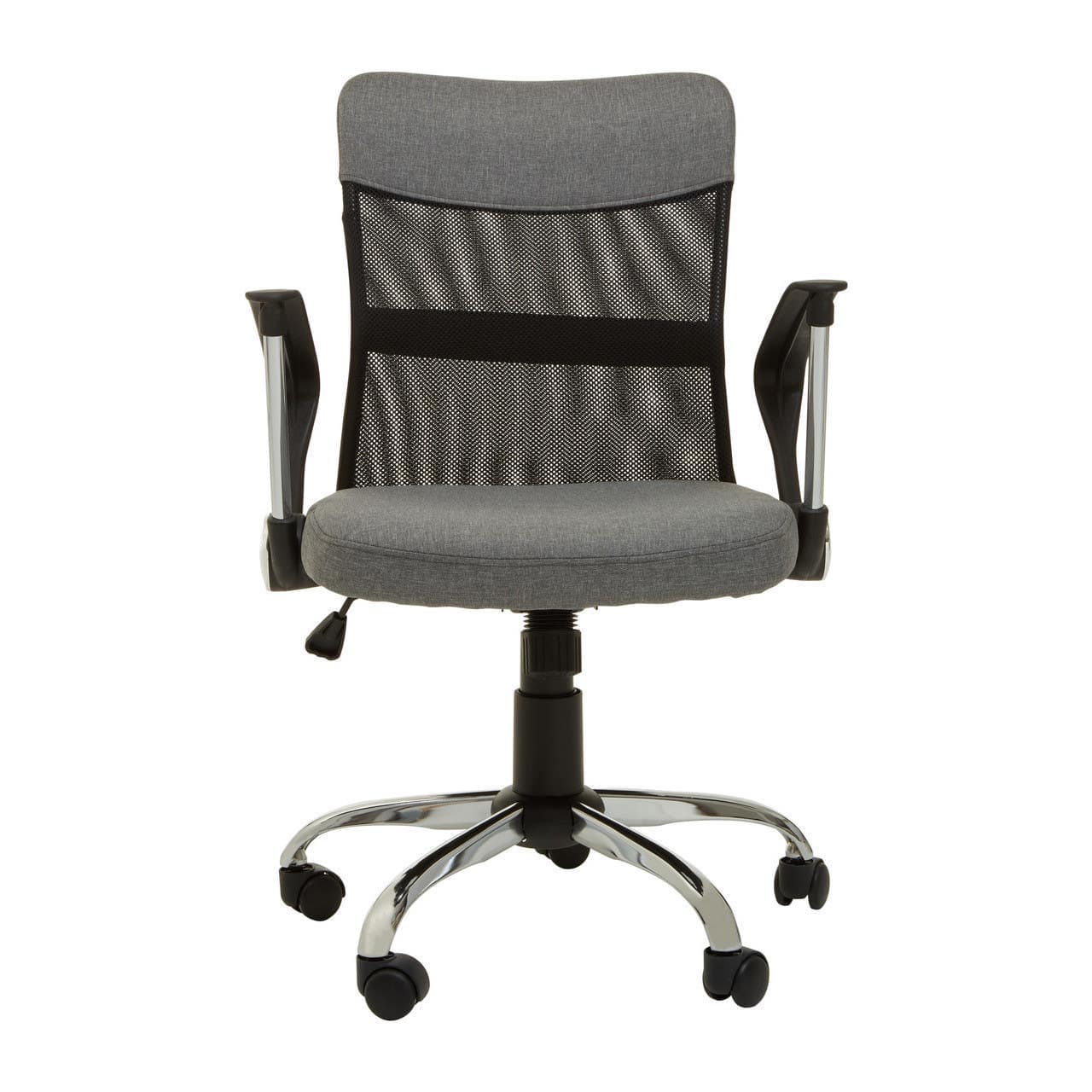 Noosa & Co. Living Grey Home Office Chair With Chrome Arms House of Isabella UK