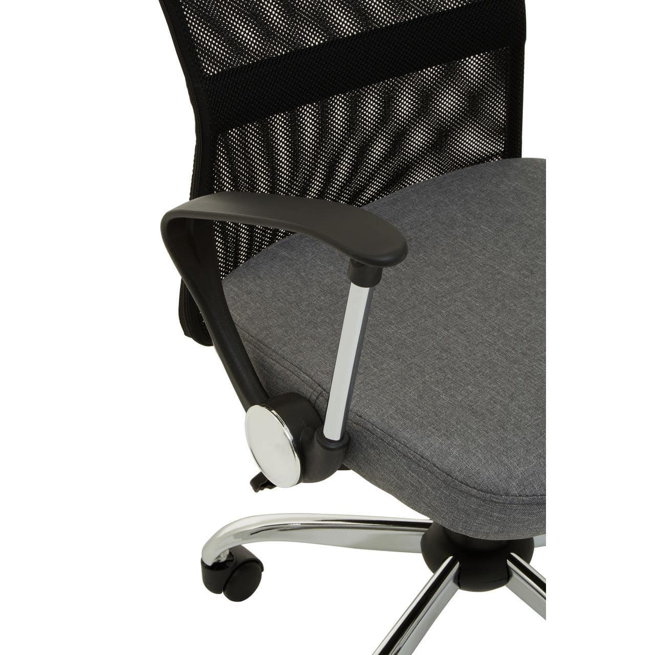 Noosa & Co. Living Grey Home Office Chair With Chrome Arms House of Isabella UK