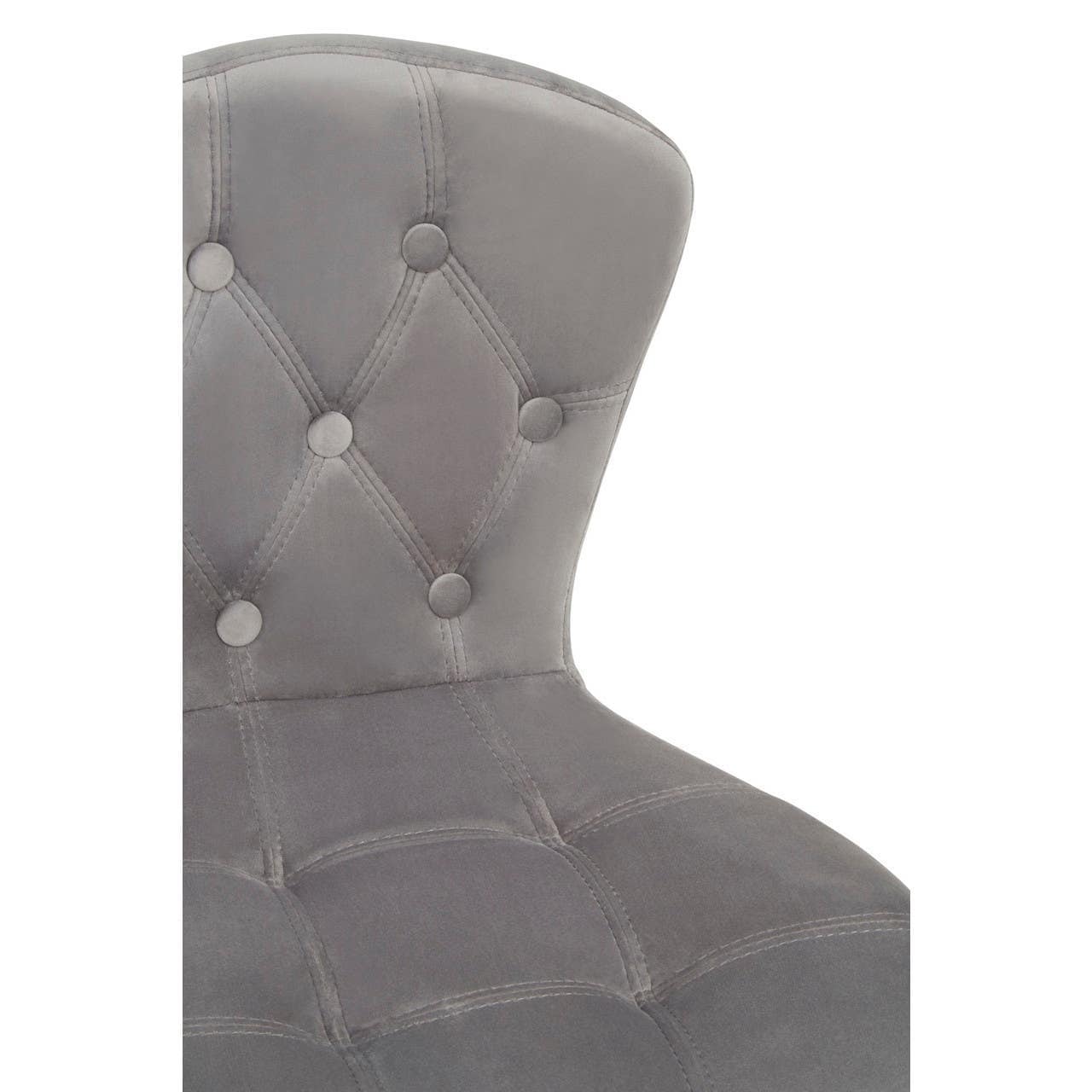 Noosa & Co. Living Grey Velvet Buttoned Home Office Chair House of Isabella UK