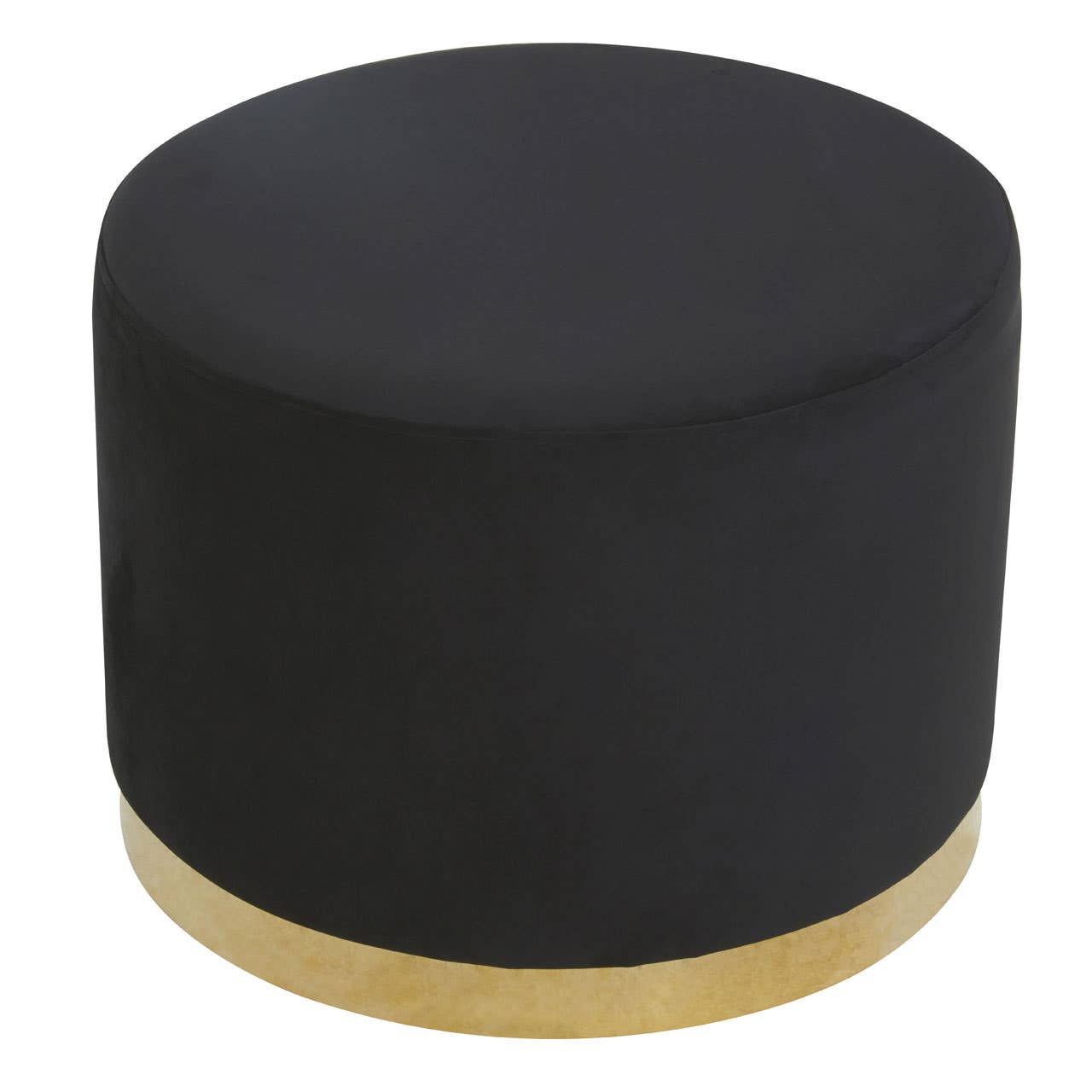 Noosa & Co. Living Hagen Black And Gold Round Stool House of Isabella UK