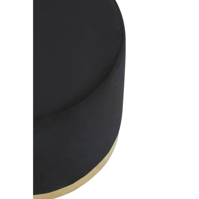 Noosa & Co. Living Hagen Black And Gold Round Stool House of Isabella UK