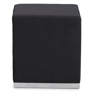 Noosa & Co. Living Hagen Black And Silver Square Stool House of Isabella UK