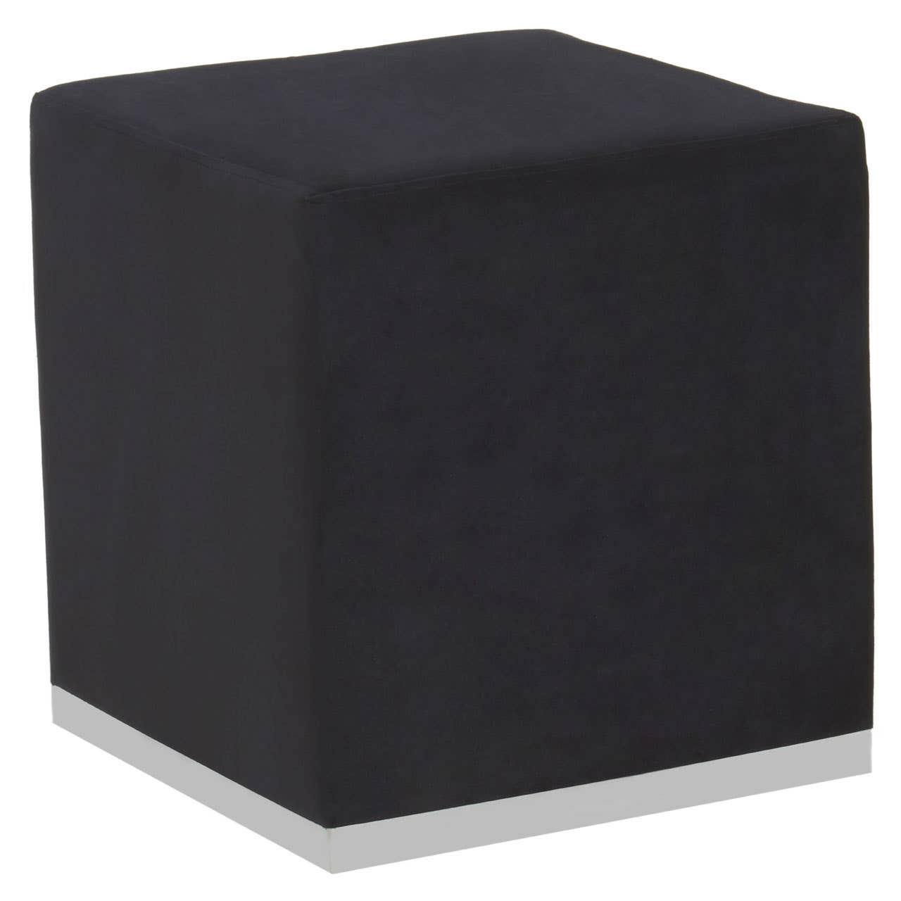 Noosa & Co. Living Hagen Black And Silver Square Stool House of Isabella UK