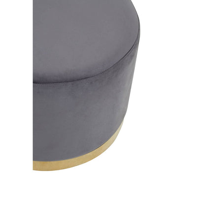 Noosa & Co. Living Hagen Grey And Gold Round Stool House of Isabella UK