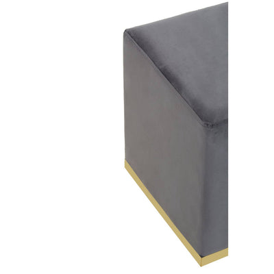 Noosa & Co. Living Hagen Grey And Gold Square Stool House of Isabella UK