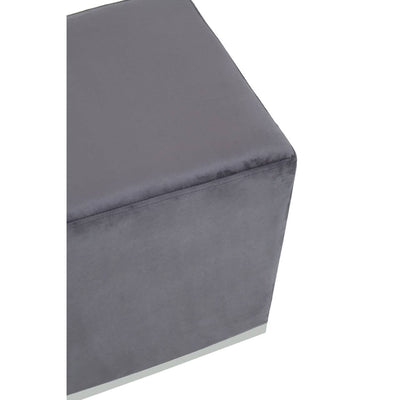 Noosa & Co. Living Hagen Grey And Silver Square Stool House of Isabella UK