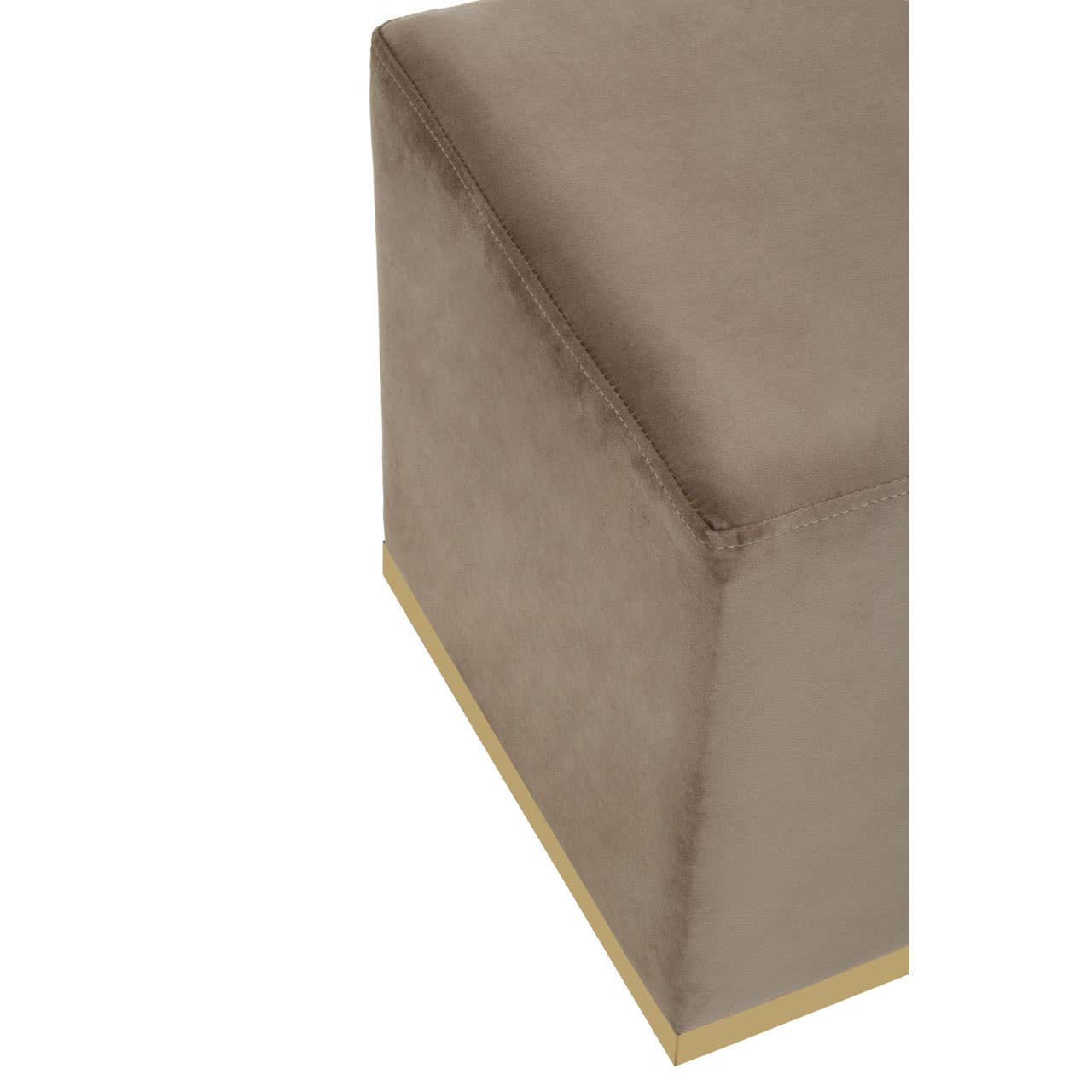 Noosa & Co. Living Hagen Mink And Gold Square Stool House of Isabella UK