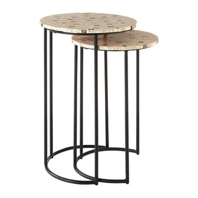 Noosa & Co. Living Halle Mother Of Pearl Side Tables House of Isabella UK