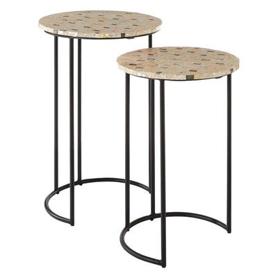 Noosa & Co. Living Halle Mother Of Pearl Side Tables House of Isabella UK