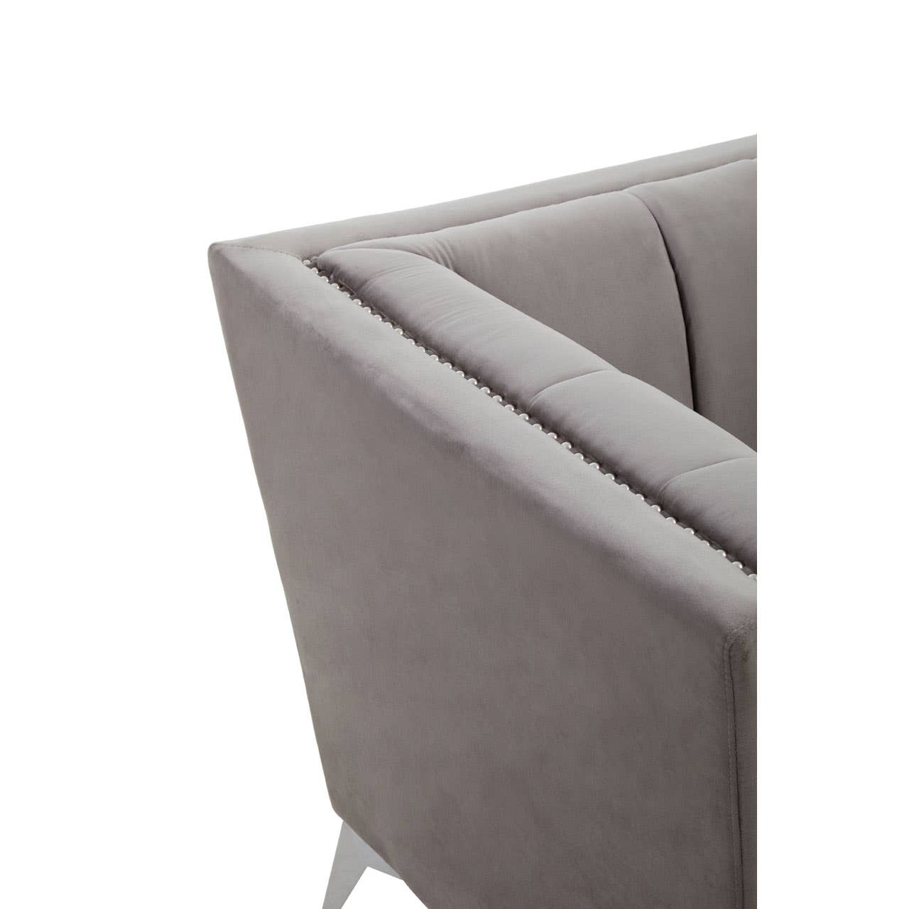 Noosa & Co. Living Hansa Grey Velvet Chair House of Isabella UK