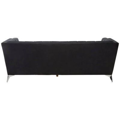Noosa & Co. Living Hansa Three Seat Black Velvet Sofa House of Isabella UK