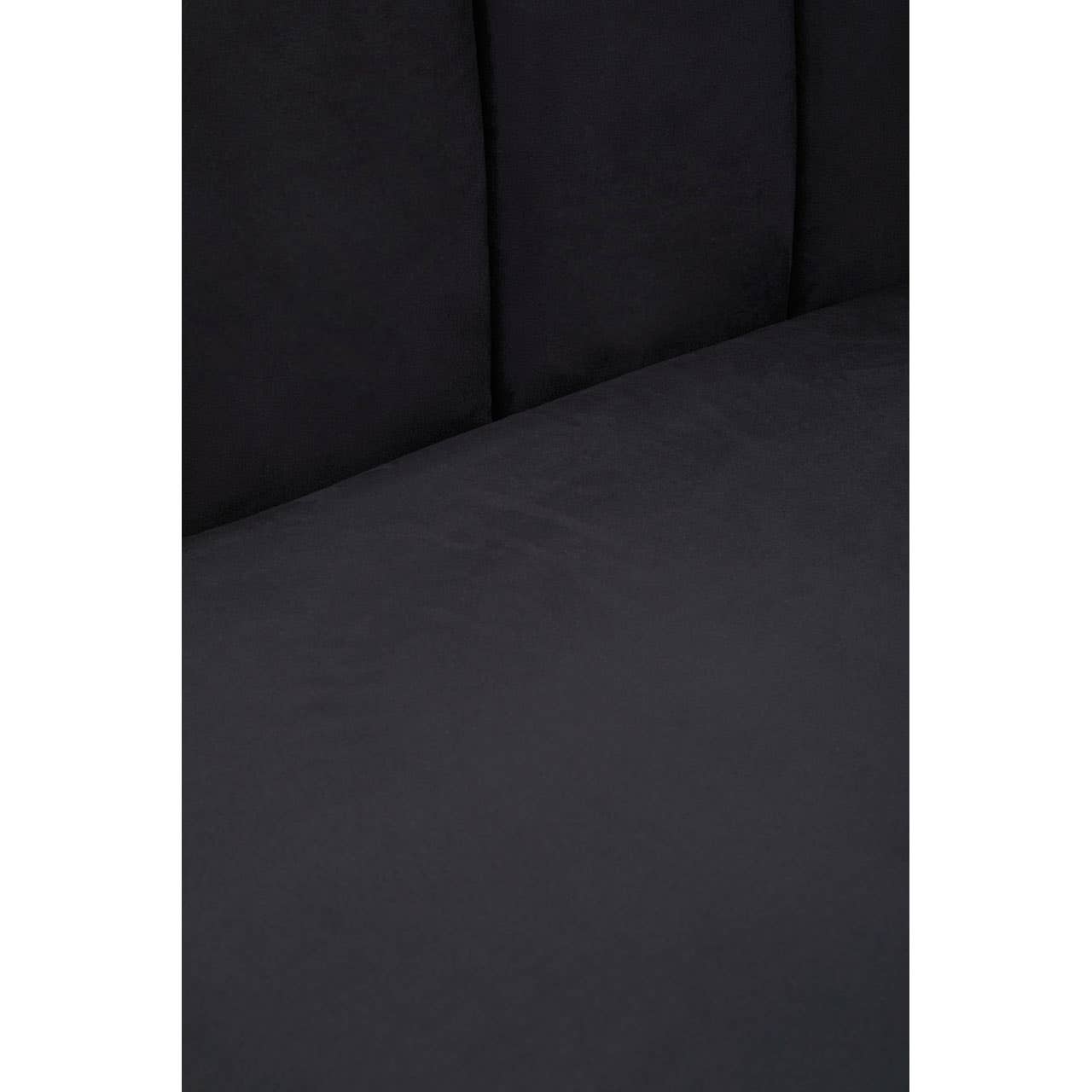 Noosa & Co. Living Hansa Three Seat Black Velvet Sofa House of Isabella UK
