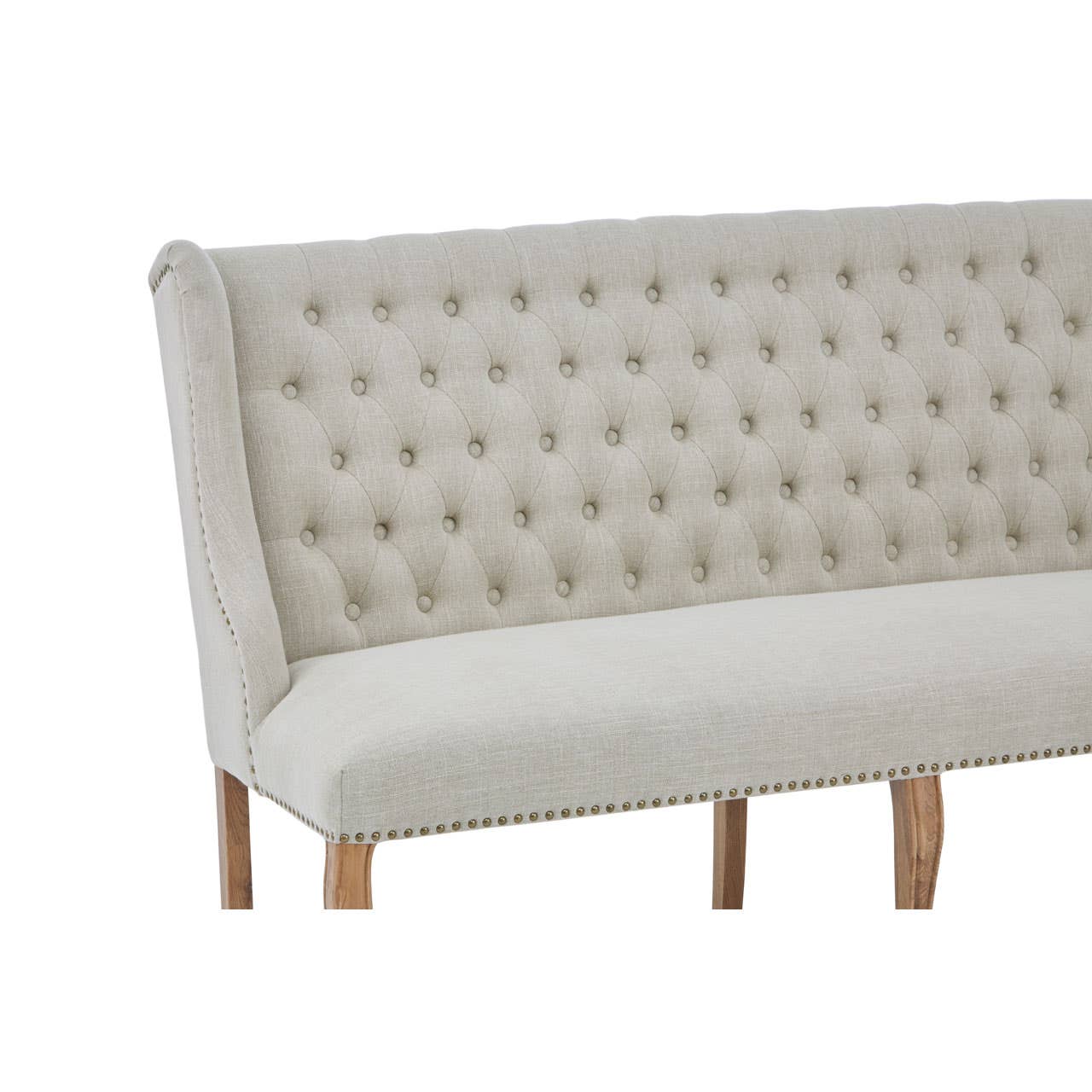 Noosa & Co. Living Harrison 2 Seat Natural Linen Bench House of Isabella UK