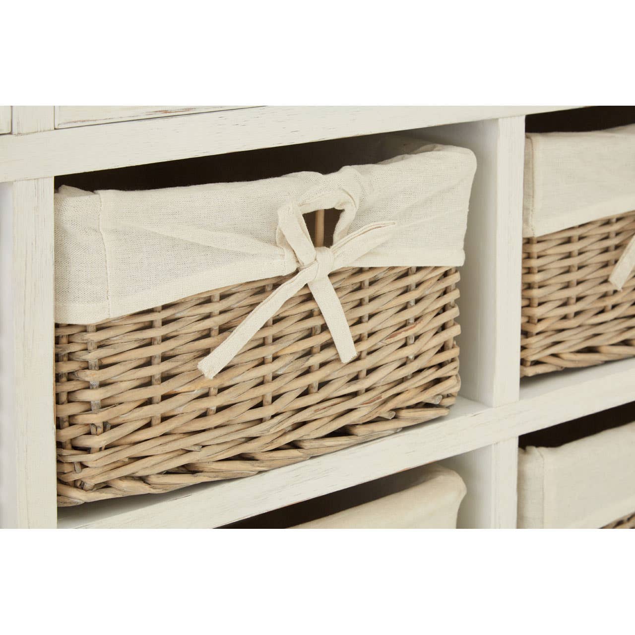 Noosa & Co. Living Hendra Cabinet With 6 Willow Baskets House of Isabella UK