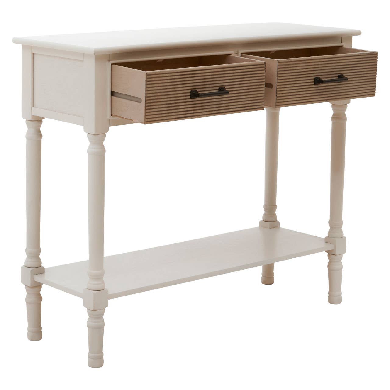 Noosa & Co. Living Heritage 2 Drawers Pearl White Console Table House of Isabella UK