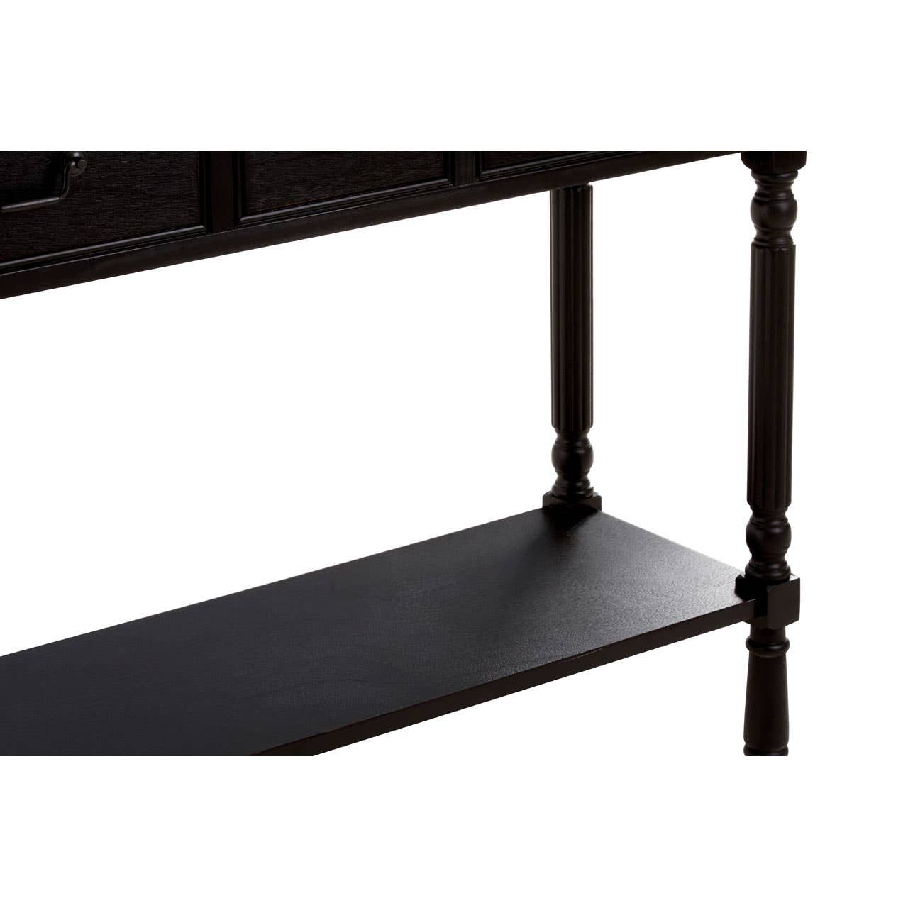 Noosa & Co. Living Heritage 3 Drawer Vintage Black Console Table House ...