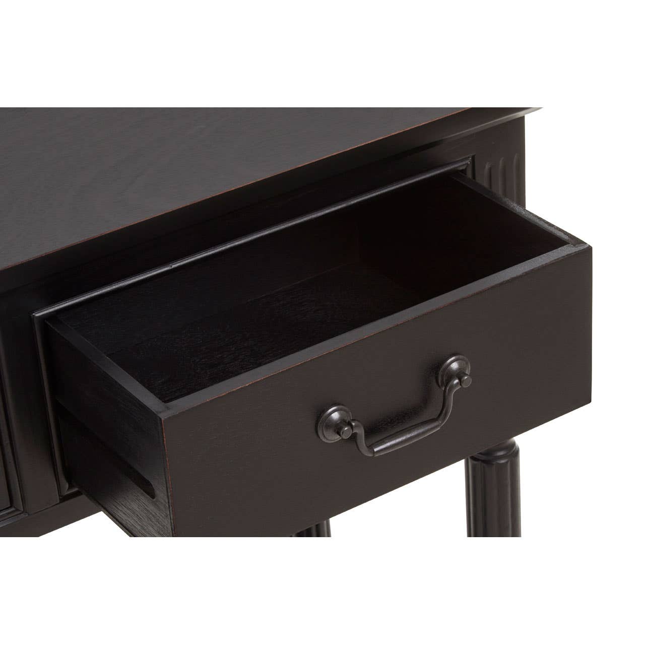 Noosa & Co. Living Heritage 3 Drawer Vintage Black Console Table House ...