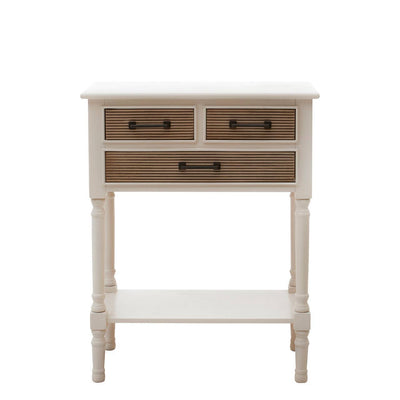 Noosa & Co. Living Heritage 3 Drawers Pearl White Console Table House of Isabella UK