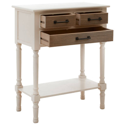 Noosa & Co. Living Heritage 3 Drawers Pearl White Console Table House of Isabella UK