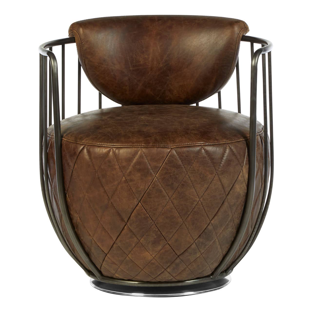 Noosa & Co. Living Hoxton Brown Swivel Chair House of Isabella UK