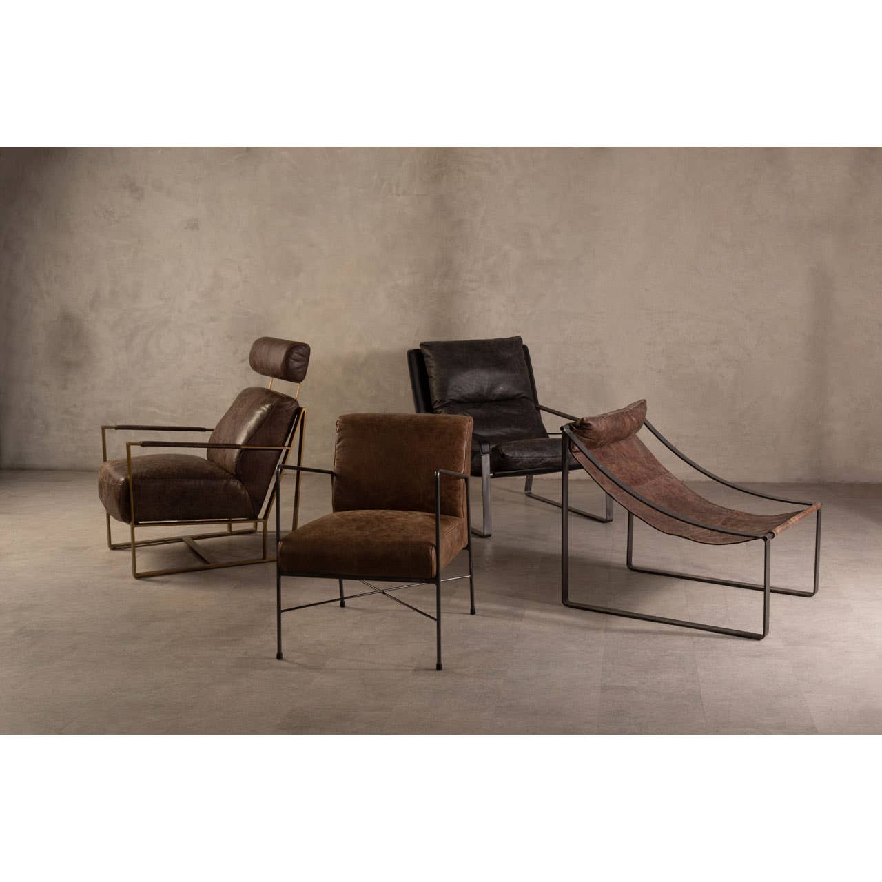 Noosa & Co. Living Hoxton Dark Brown Leather Lounge Chair House of Isabella UK