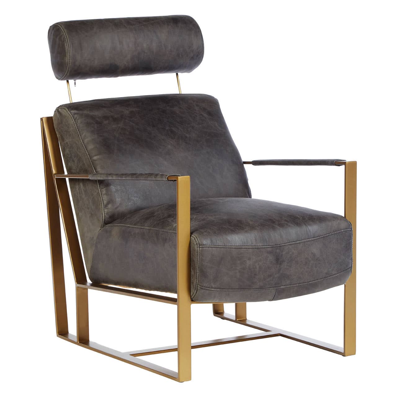 Noosa & Co. Living Hoxton Ebony Leather Lounge Chair House of Isabella UK